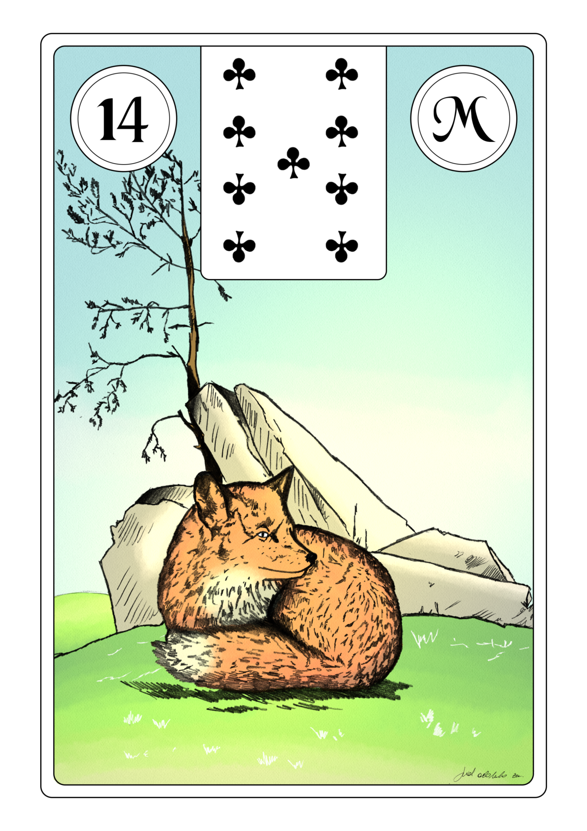 Lenormand Monatskarte Fuchs