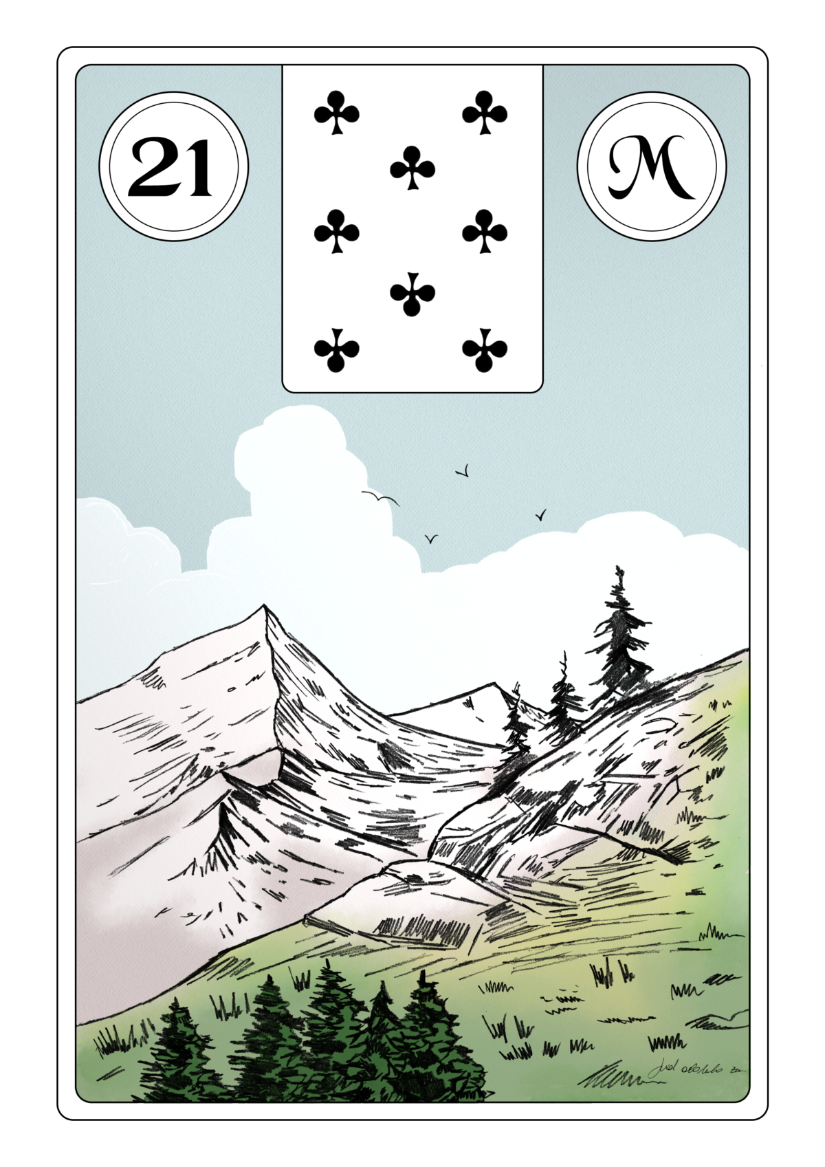 Lenormand Tageskarte Berg